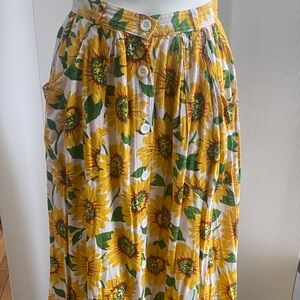 American Apparel Sunflower A-Line Skirt